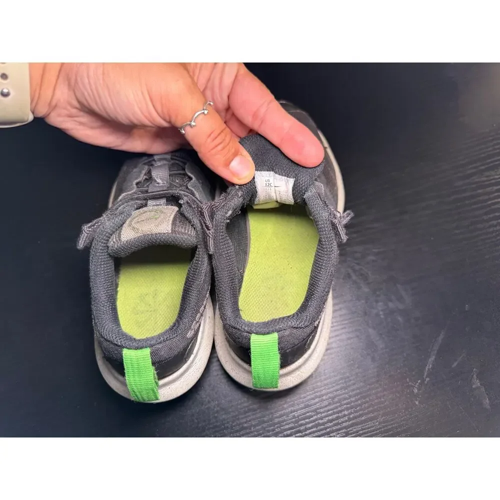 Nike Crater Impact Kids Sneakers Gray Green Size 12C Crater Foam Lightweight